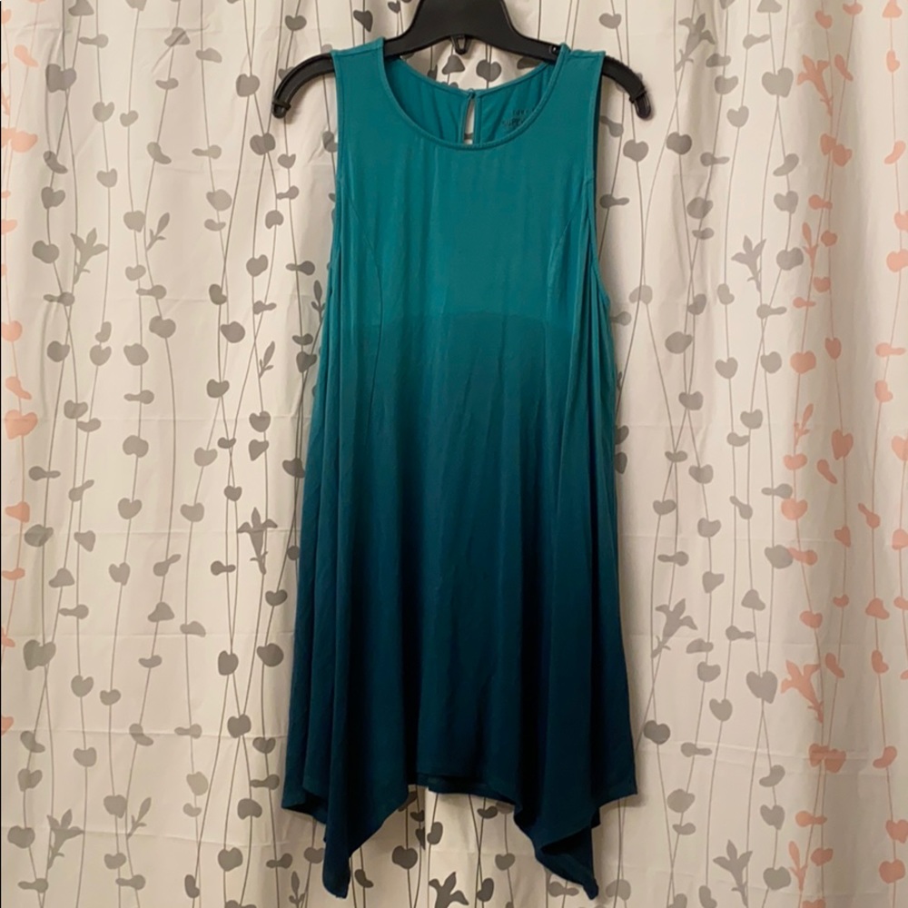 Super Soft Turquoise Shark Bite Tank-top